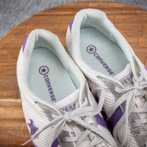 CONVERSE RETRO ONE STAR RUNNING SHOES PURPLE-SILVER-WHITE WOMEN'S SIZE 10 - Picture 6 of 7